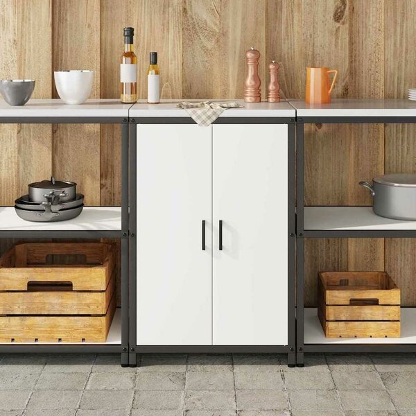 VidaXL Konyhai tárolószekrény HATTEM Fehér 60 x 50 x 92 cm Acél