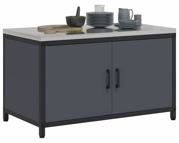 VidaXL Konyhai tárolószekrény HATTEM Antracitszürke 90 x 50 x 53 cm