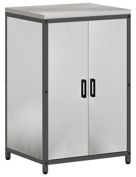 VidaXL Konyhai Tárolás HATTEM Ezüst 60 x 50 x 92 cm Acél