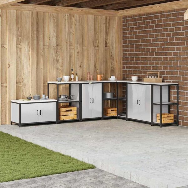 VidaXL Konyhai Tárolás HATTEM Ezüst 60 x 50 x 92 cm Acél
