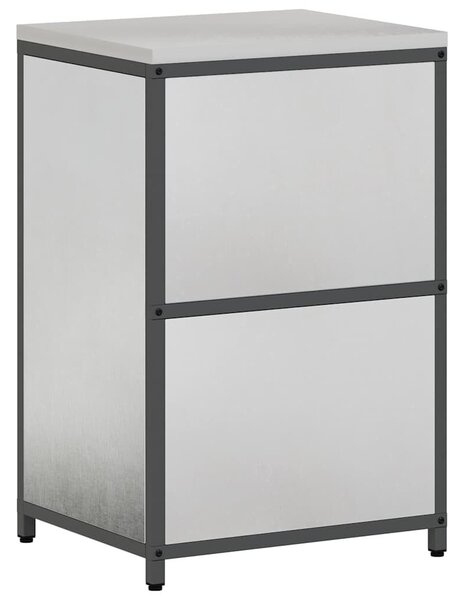 VidaXL Konyhai Tárolás HATTEM Ezüst 60 x 50 x 92 cm Acél