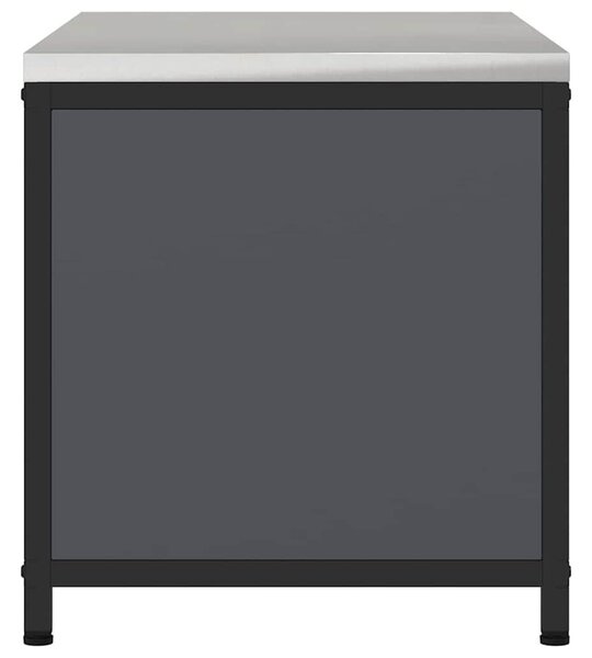 VidaXL Konyhai tárolószekrény HATTEM Antracitszürke 90 x 50 x 53 cm