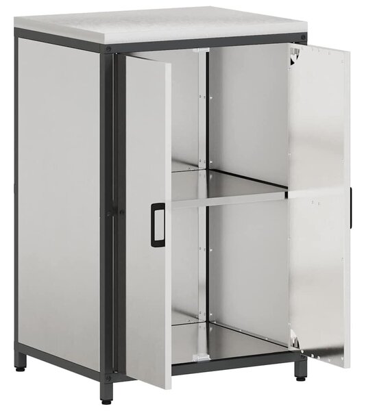 VidaXL Konyhai Tárolás HATTEM Ezüst 60 x 50 x 92 cm Acél