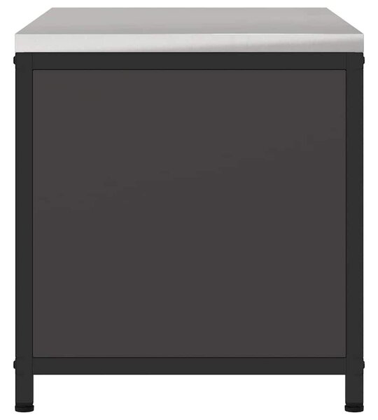 VidaXL Konyhai tárolószekrény HATTEM Fekete 90 x 50 x 53 cm Acél
