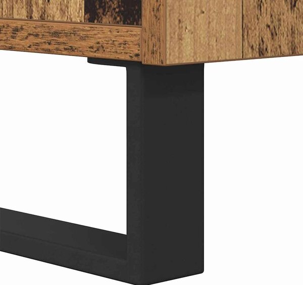 VidaXL Dohányzóasztal Öreg fa 80 x 80 x 36,5 cm Faanyag