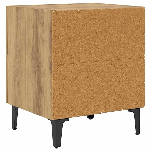 VidaXL Ágyat tartó szekrény 2 pcs kézműves tölgy 40 x 35 x 47.5 cm