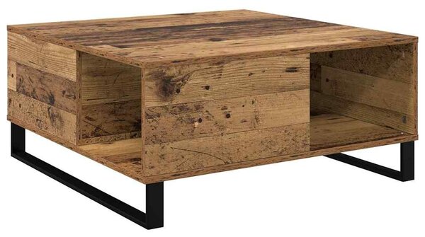 VidaXL Dohányzóasztal Öreg fa 80 x 80 x 36,5 cm Faanyag