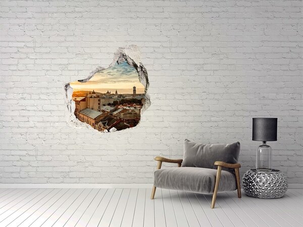 3d lyuk fal dekoráció Sunrise oroszlánok