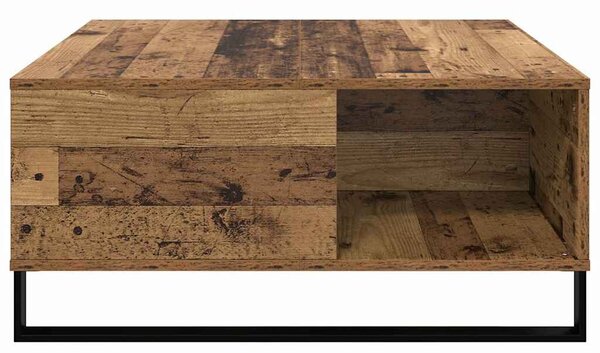 VidaXL Dohányzóasztal Öreg fa 80 x 80 x 36,5 cm Faanyag