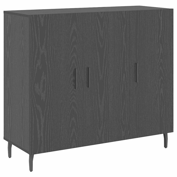 VidaXL Széf Fekete tölgy 90 x 34 x 80 cm Szerelt Fa
