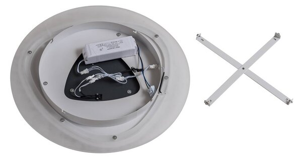 Lindby LED mennyezeti világítás Rebeka, Ø 70 cm, CCT, távirányító, dimmelhető, Fehér / opál, Nappali / Étkező, Műanyag, Modern