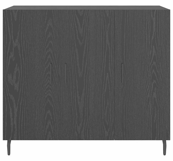 VidaXL Széf Fekete tölgy 90 x 34 x 80 cm Szerelt Fa