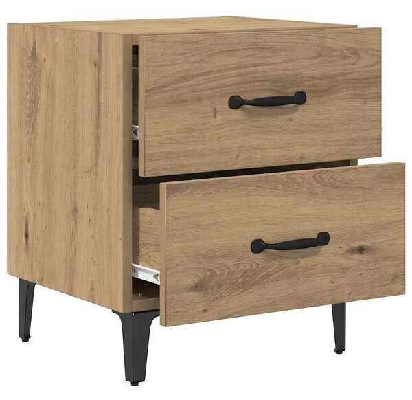 VidaXL Ágyat tartó szekrény 2 pcs kézműves tölgy 40 x 35 x 47.5 cm