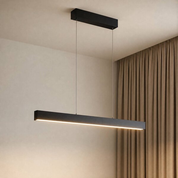 Lucande Smart LED lógó világítás Mylosh, fekete, CCT, Tuya, dimmelhető, Fekete, Nappali / Étkező, Alumínium, Modern