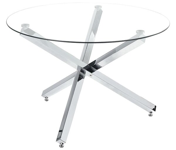 Étkezőasztal BUTLER Ezüst 110 cm 110 cm Edzett üveg