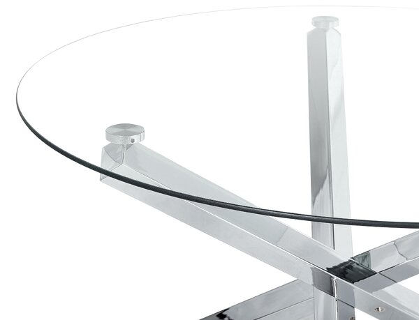 Étkezőasztal BUTLER Ezüst 110 cm 110 cm Edzett üveg
