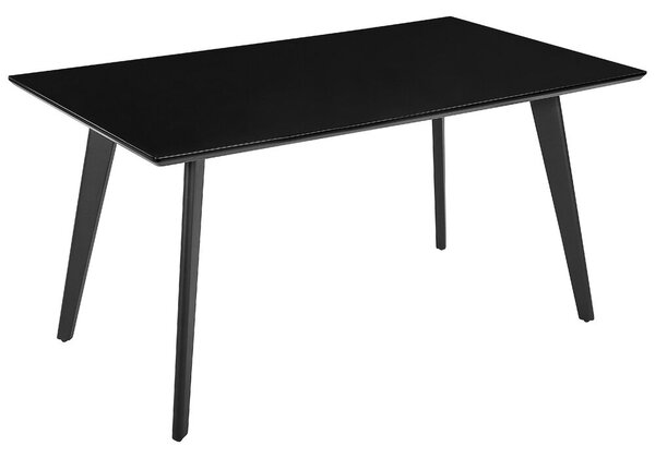 Étkezőasztal DORCAS Fekete 150 cm 90 cm