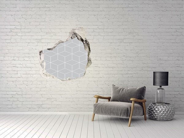 3d lyuk fal dekoráció Geometriai háttér