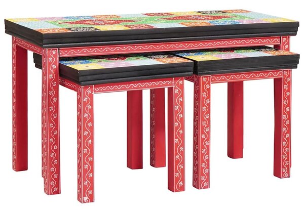 VidaXL Fészekasztal Barna 38 x 38 x 41.5 cm Tömör mangófa