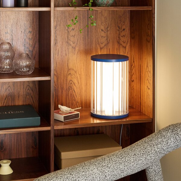 Asztali lámpa Hübsch, Aru, dimmable, Kék, Nappali, Modern