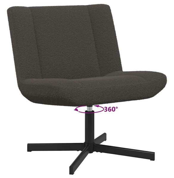 VidaXL Forgószék Sötétszürke 63 x 75 x 76 cm Báránybőr