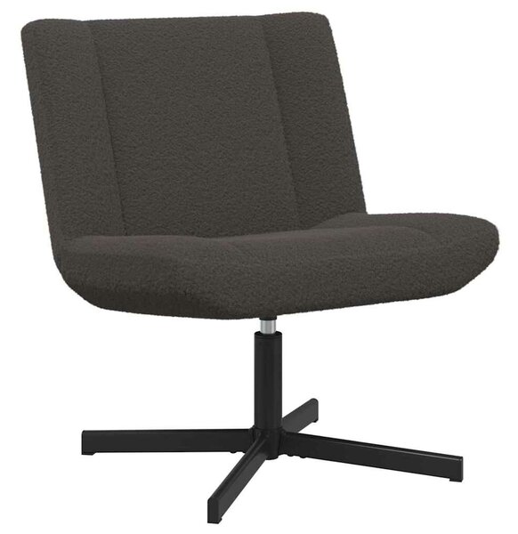VidaXL Forgószék Sötétszürke 63 x 75 x 76 cm Báránybőr