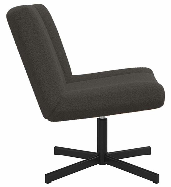 VidaXL Forgószék Sötétszürke 63 x 75 x 76 cm Báránybőr