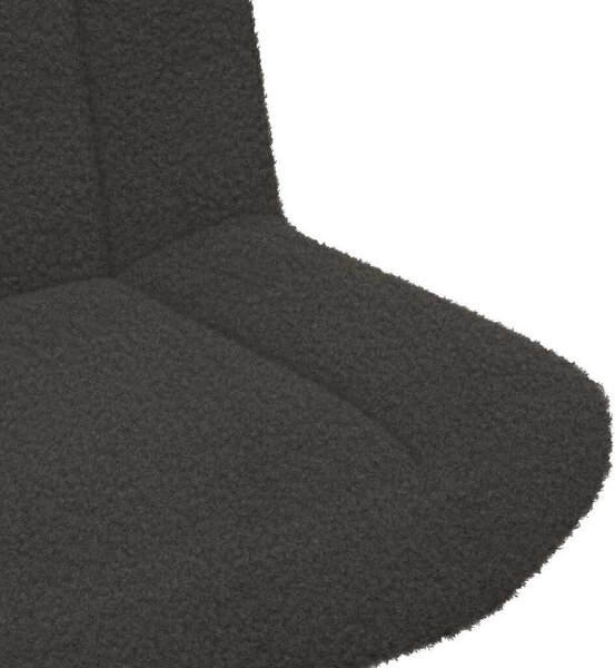VidaXL Forgószék Sötétszürke 63 x 75 x 76 cm Báránybőr