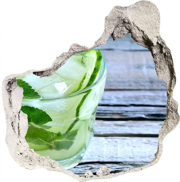 3d lyuk fal dekoráció Uborka víz