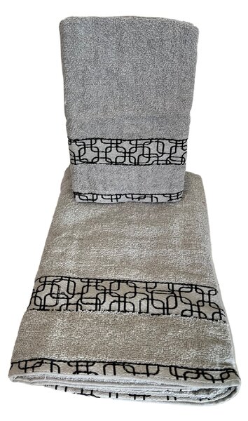 KOCKA frottír törülköző - Világosszürke A törülközők mérete: Törülköző 50x100 cm