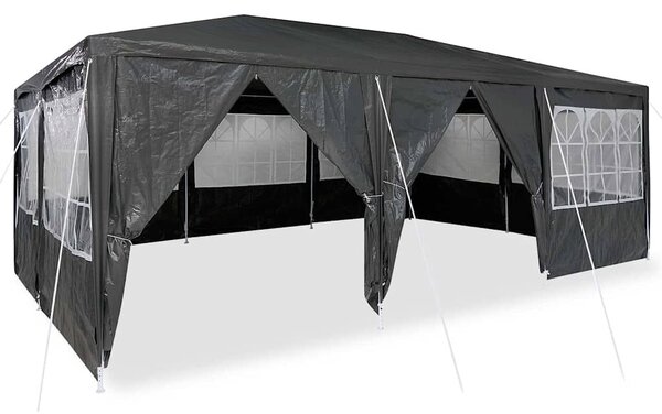 VidaXL Partysátor 600 x 400 x 266 cm, Antracit és Fehér