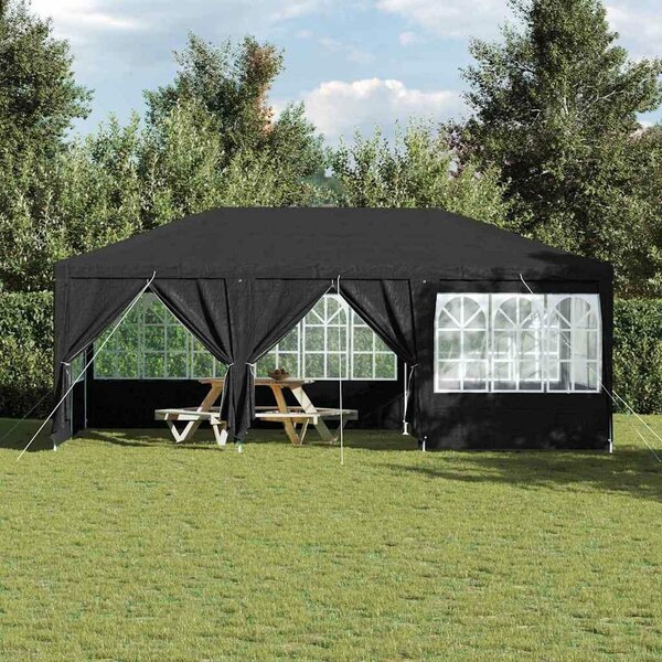 VidaXL Partysátor 600 x 400 x 266 cm, Antracit és Fehér
