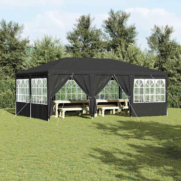 VidaXL Partysátor 600 x 400 x 266 cm, Antracit és Fehér