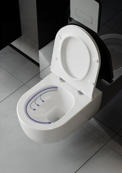 CeraStyle BELLA fali WC - perem nélküli - rimless - VORTEX örvényöblítéssel - 53 cm