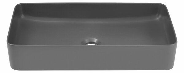 Eros SLIM 2 - PULTRA ültethető - Top Counter - porcelán mosdó - MATT SZÜRKE - 61 x 35 x 11 cm