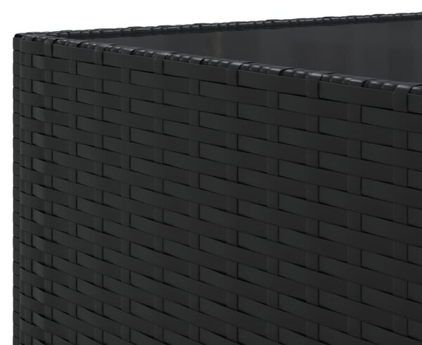 VidaXL 8 részes fekete polyrattan kerti ülőgarnitúra párnákkal