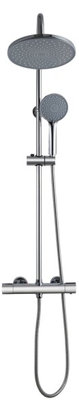 Invena Volos, zuhanyszett termosztátos keverőcsappal, króm, INV-AU-37-T01-V