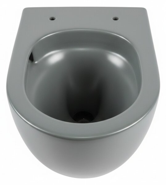 Eros ES BELLA SLIM fali WC - MATT SZÜRKE - WC ülőkével - VORTEX örvényöblítéssel - 49 cm