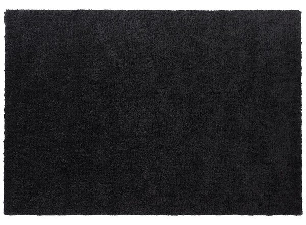 Fekete hosszú szálú szőnyeg 160 x 230 cm DEMRE
