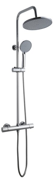 Invena Volos, zuhanyszett termosztátos keverőcsappal, króm, INV-AU-37-T01-V