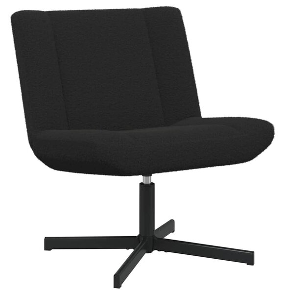 VidaXL Forgószék Fekete 63 x 75 x 76 cm Báránybőr