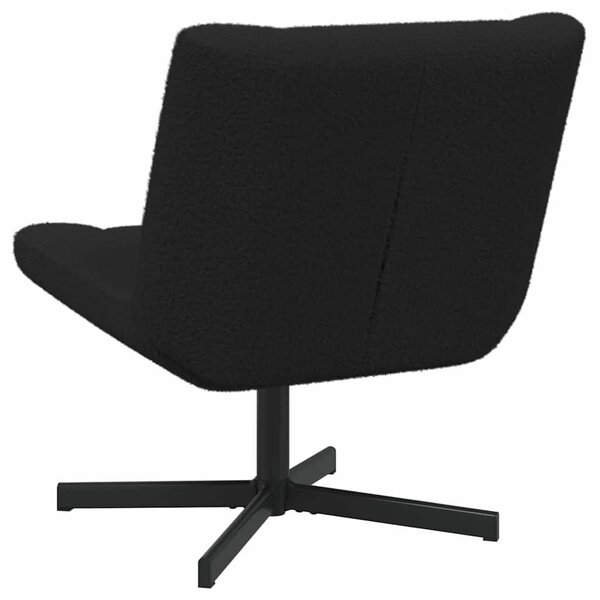 VidaXL Forgószék Fekete 63 x 75 x 76 cm Báránybőr