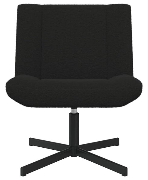 VidaXL Forgószék Fekete 63 x 75 x 76 cm Báránybőr