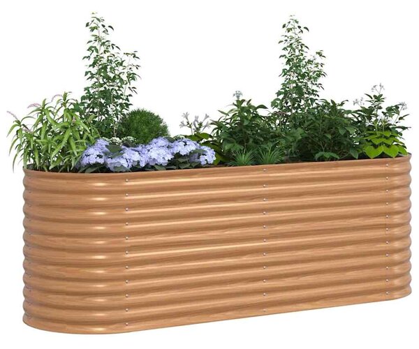 VidaXL Kerti magaságyás Barna 240 x 80 x 81 cm Acél
