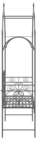 VidaXL Kerti pad párnával Fekete 104 x 54 x 93cm Acél