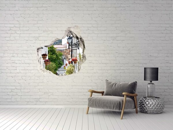 3d lyuk fal dekoráció Hangulatos utcában