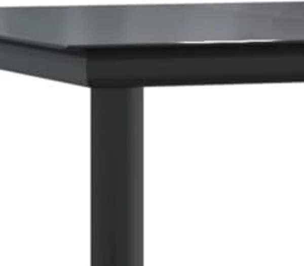 VidaXL 5 részes fekete polyrattan üveg kerti étkezőgarnitúra