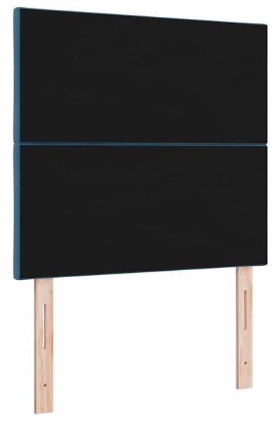 VidaXL LED ágytámla Sötét kék 100 cm Műbőr