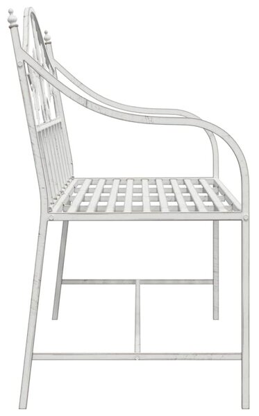 VidaXL Kerti pad Fehér 104 x 54 x 93cm Acél