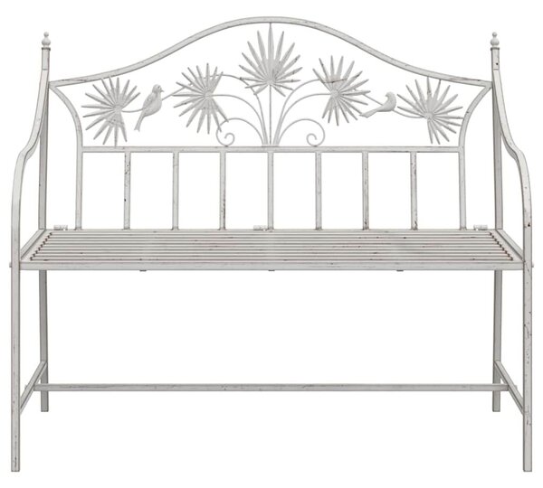 VidaXL Kerti pad Fehér 104 x 54 x 93cm Acél